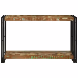 vidaXL Tavolo consolle 120 x 33 x 75 cm legno massello di riciclo - Vista aggiuntiva 3