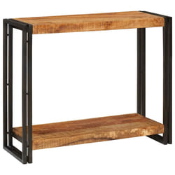 vidaXL Tavolo consolle 90 x 33 x 75 cm Legno massello di mango ruvido
