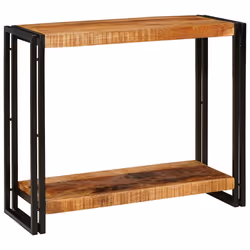 vidaXL Tavolo consolle 90 x 33 x 75 cm Legno massello di mango ruvido - Vista aggiuntiva 2