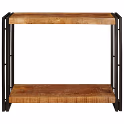 vidaXL Tavolo consolle 90 x 33 x 75 cm Legno massello di mango ruvido - Vista aggiuntiva 3