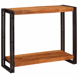 vidaXL Tavolo consolle 90 x 33 x 75 cm legno massello di acacia - Vista aggiuntiva 2