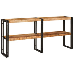 vidaXL Tavolo consolle con lo scaffale Marrone legno massello di mango