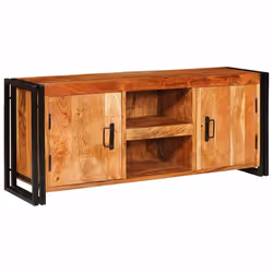 vidaXL Mobile TV Marrone 120 x 30 x 50 cm legno massello di acacia - Vista aggiuntiva 2