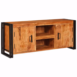 vidaXL Mobile TV Marrone 120 x 30 x 50 cm legno massello di acacia - Vista aggiuntiva 3