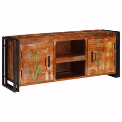 vidaXL Mobile TV Multicolore legno massello di riciclo - Vista aggiuntiva 3