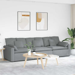 vidaXL Divano Modulare con Cuscini Grigio Chiaro
