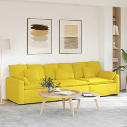 Vidaxl - Divano Modulare con Cuscini Giallo Chiaro