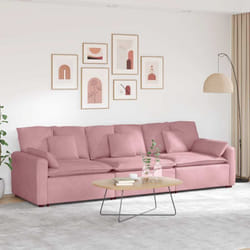 Vidaxl - Divano Modulare con Cuscini Rosa