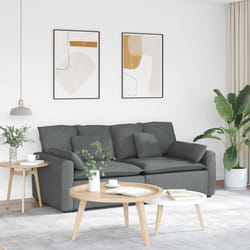 vidaXL Divano Modulare con Cuscini Grigio Scuro