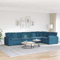 Vidaxl - Divano Modulare con Cuscini in Velluto Blu