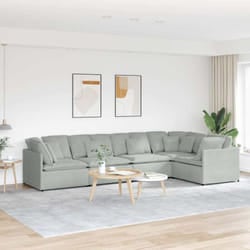 Vidaxl - Divano Modulare con Cuscini in Velluto Grigio Chiaro