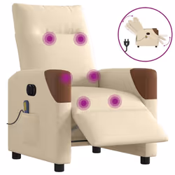 VidaXL 3324002, Tessuto, Crema, Marrone, Schiuma, 110 kg, 690 mm, 860 mm
