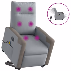 VidaXL 3324105, Tessuto, Grigio, Schiuma, 110 kg, 690 mm, 860 mm