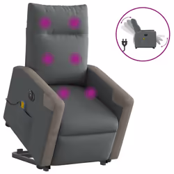 VidaXL 3324106, Tessuto, Grigio, Schiuma, 110 kg, 690 mm, 860 mm