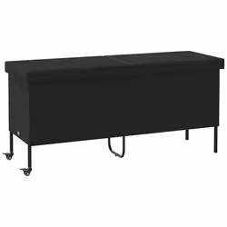 vidaXL Contenitore da Giardino con Ruote Nero 160x55x75 cm Polyrattan - Vista aggiuntiva 2