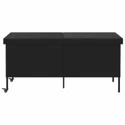 vidaXL Contenitore da Giardino con Ruote Nero 160x55x75 cm Polyrattan - Vista aggiuntiva 3