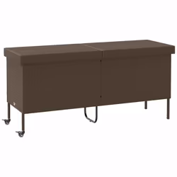 vidaXL Contenitore da Giardino con Ruote Marrone Polyrattan - Vista aggiuntiva 2