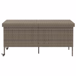 vidaXL Contenitore da Giardino con Ruote Grigio 160x55x75cm Polyrattan - Vista aggiuntiva 3