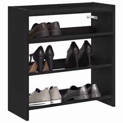 VidaXL 859888 scarpiera Nero - Vista aggiuntiva 2