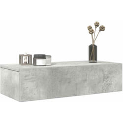 Scaffale a Parete con Cassetti Grigio 60x26,5x15 cm Truciolato Vidaxl 7660