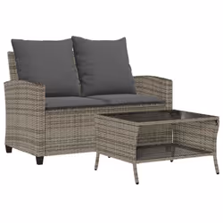 VidaXL 4103847, 2 seduta(e), Grigio scuro, 1160 mm, 720 mm, 790 mm