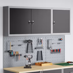 Questo Set di Armadi a Muro per Attrezzi Industriali rende facile tenere in ordine la tua officina o garage. Unisce funzional ...