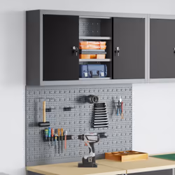 Questo cabinet per stoccaggio attrezzi industriale è pensato per mantenere in ordine la tua officina o garage. È progettato p ...