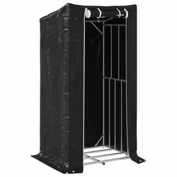 vidaXL Rastrelliera per Legna con Copertura Antipioggia 100x80x200 cm - Vista aggiuntiva 2