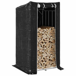 vidaXL Rastrelliera per Legna con Copertura Antipioggia 100x100x200 cm