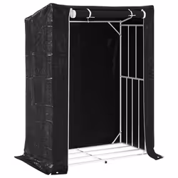 vidaXL Rastrelliera per Legna con Copertura Antipioggia 150x80x200 cm - Vista aggiuntiva 2