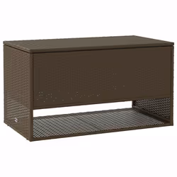 vidaXL Scatola per Cuscini da Esterno Marrone 100x55x55,5cm Polyrattan - Vista aggiuntiva 2