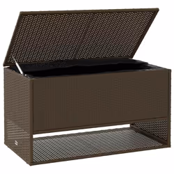 vidaXL Scatola per Cuscini da Esterno Marrone 100x55x55,5cm Polyrattan - Vista aggiuntiva 3