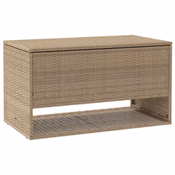 vidaXL Scatola per Cuscini da Esterno Beige 100x55x55,5 cm Polyrattan - Vista aggiuntiva 2