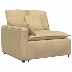 vidaXL Modulo Terminale Bracciolo Divano Modulare con Cuscini Verde Grigio 100 cm - Vista aggiuntiva 2