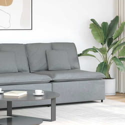 vidaXL Modulo Centrale Divano Modulare con Cuscini Grigio Chiaro 100cm
