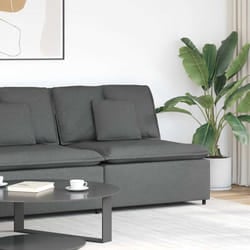 vidaXL Modulo Centrale Divano Modulare con Cuscini Grigio Scuro 100 cm