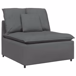 vidaXL Modulo Centrale Divano Modulare con Cuscini Grigio Scuro 100 cm - Vista aggiuntiva 2
