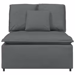 vidaXL Modulo Centrale Divano Modulare con Cuscini Grigio Scuro 100 cm - Vista aggiuntiva 3