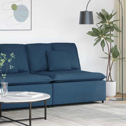 vidaXL Modulo Centrale Divano Modulare con Cuscini Blu 100 cm