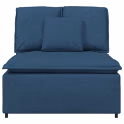 vidaXL Modulo Centrale Divano Modulare con Cuscini Blu 100 cm - Vista aggiuntiva 3