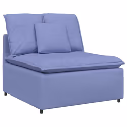 vidaXL Modulo Centrale Divano Modulare con Cuscini Blu Jeans 100 cm - Vista aggiuntiva 2