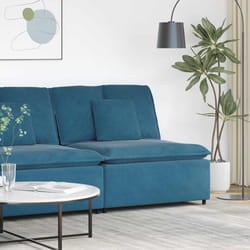 vidaXL Modulo Centrale Divano Modulare con Cuscini Blu 100 cm