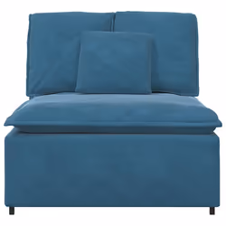 vidaXL Modulo Centrale Divano Modulare con Cuscini Blu 100 cm - Vista aggiuntiva 3