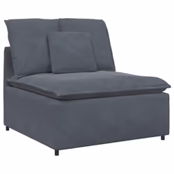 vidaXL Modulo Centrale Divano Modulare con Cuscini Grigio Scuro 100 cm - Vista aggiuntiva 2