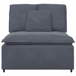 vidaXL Modulo Centrale Divano Modulare con Cuscini Grigio Scuro 100 cm - Vista aggiuntiva 3