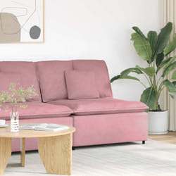 vidaXL Modulo Centrale Divano Modulare con Cuscini Rosa 100 cm