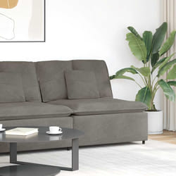 vidaXL Modulo Centrale Divano Modulare con Cuscini Grigio Chiaro 100cm