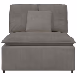 vidaXL Modulo Centrale Divano Modulare con Cuscini Grigio Chiaro 100cm - Vista aggiuntiva 3