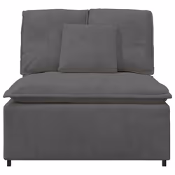 vidaXL Modulo Centrale Divano Modulare con Cuscini Grigio Scuro 100 cm - Vista aggiuntiva 3