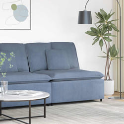 vidaXL Modulo Centrale Divano Modulare con Cuscini Blu 100 cm